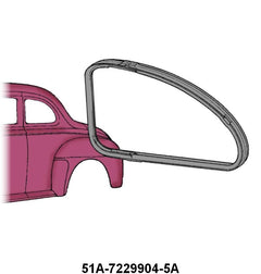 SWING-OUT QUARTER WINDOW SEALS - LATE 46-48 CPE HAS 3/4 METAL FRAME