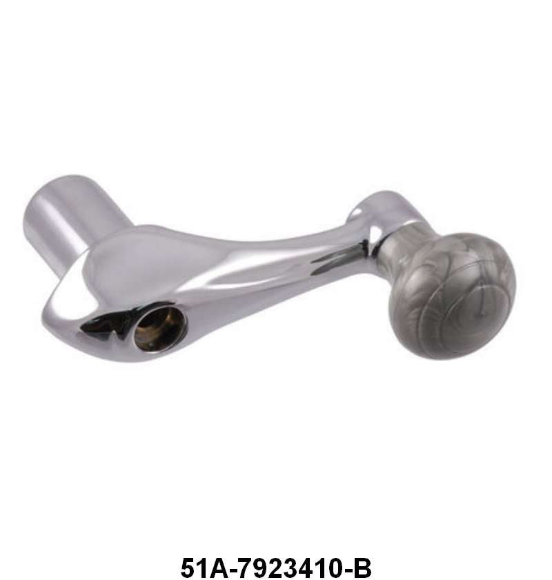 QUARTER WINDOW HANDLE - 46 WAGON W/BLUE GRAY KNOB