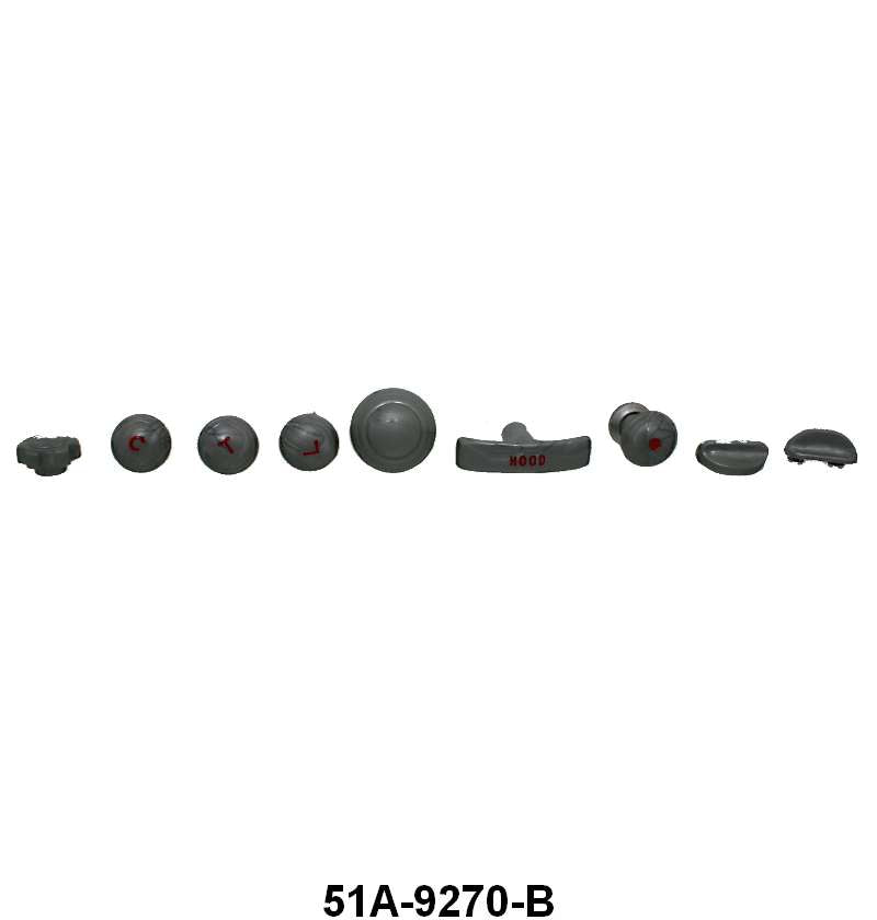 DASH KNOB KIT - 46 PASS BLUE GRAY