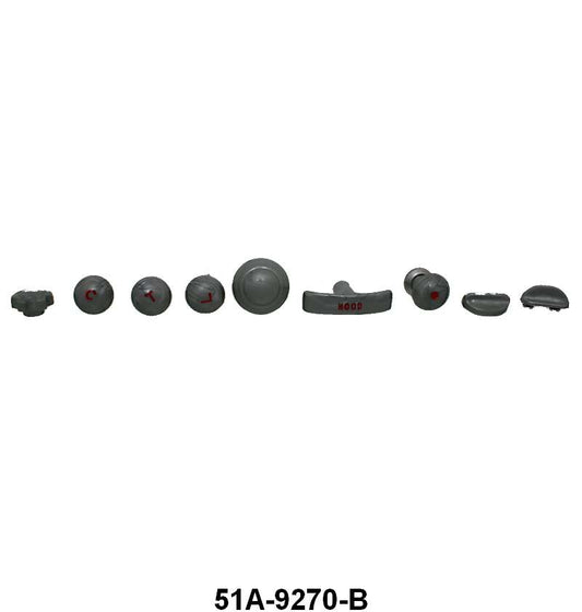 DASH KNOB KIT - 46 PASS BLUE GRAY