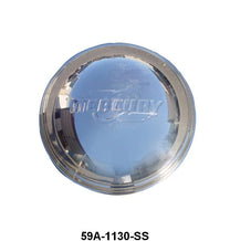 STAINLESS HUB CAP - 47-48 MERCURY WITH MERCURY LOGO (NOT PAINTED)