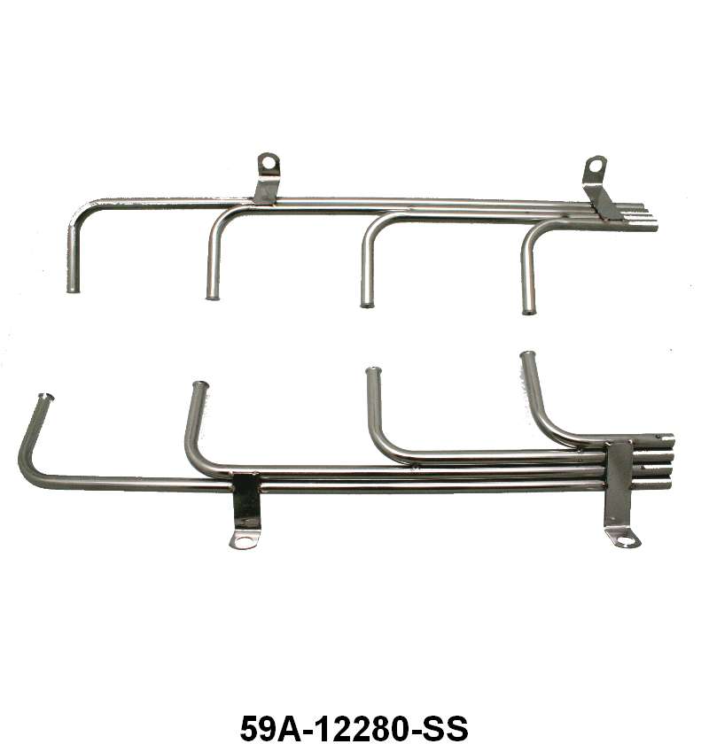 STAINLESS SPARK PLUG WIRE LOOMS - 42-48 PASS/MERC, 42-47 PU V8