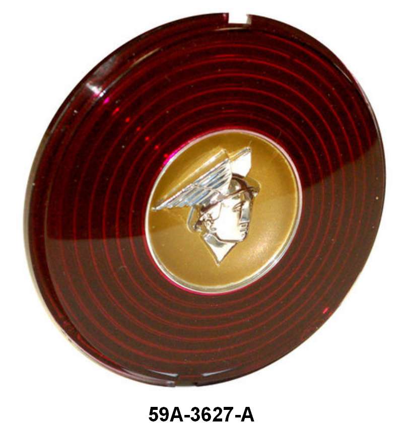 HORN RING/BUTTON EMBLEM - 46-EARLY 47 MERC MAROON