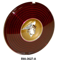 HORN RING/BUTTON EMBLEM - 46-EARLY 47 MERC MAROON