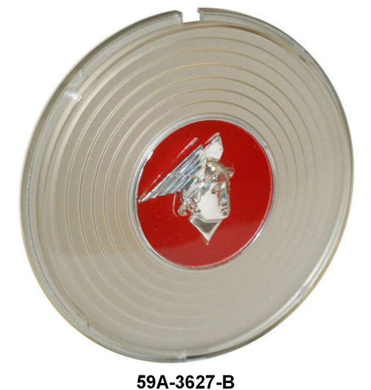 HORN RING/BUTTON EMBLEM - 47-48 MERCURY WHITE