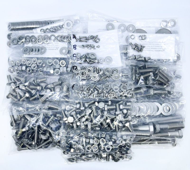 STAINLESS PICKUP BODY & BED BOLT KIT - 48-50 PICKUP, 1172 PIECES