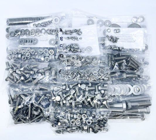 STAINLESS PICKUP BODY & BED BOLT KIT - 48-50 PICKUP, 1172 PIECES