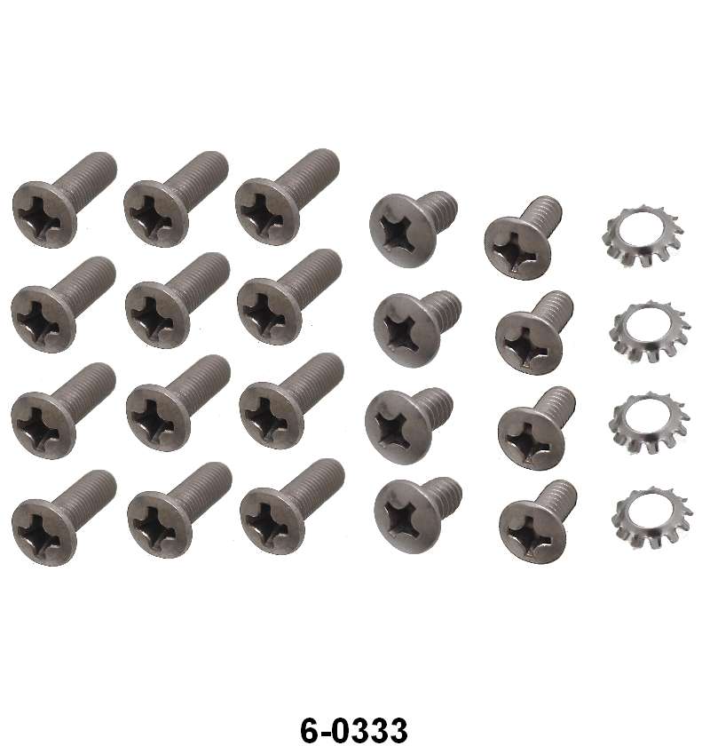 STAINLESS DOOR HINGE LATCH & CATCH BOLT KIT - 48-52 F-1/F-3