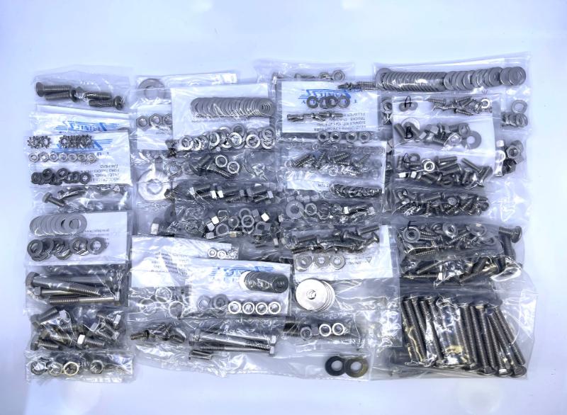STAINLESS BODY & BED BOLT KIT - 42-47 PU HEX HEAD BOLTS AND SLOTTED SCREWS
