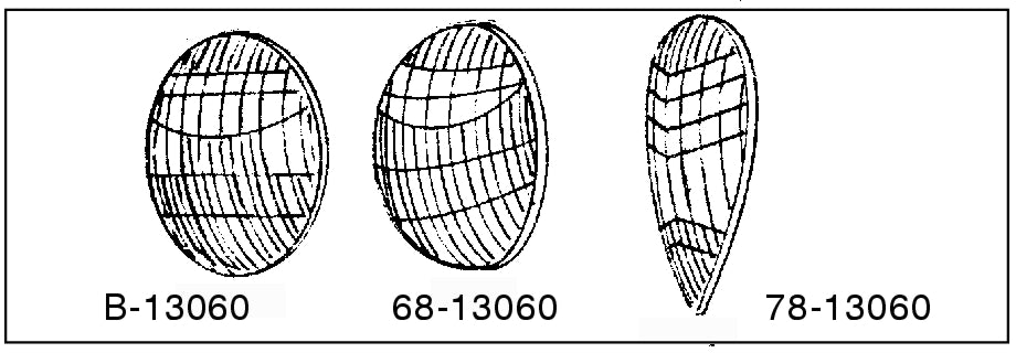 HEADLIGHT GLASS LENS WITH FORD LOGO - 36 PASS, 8-1/4"
