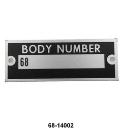 FIREWALL BODY NUMBER PLATE - 36 PASSENGER