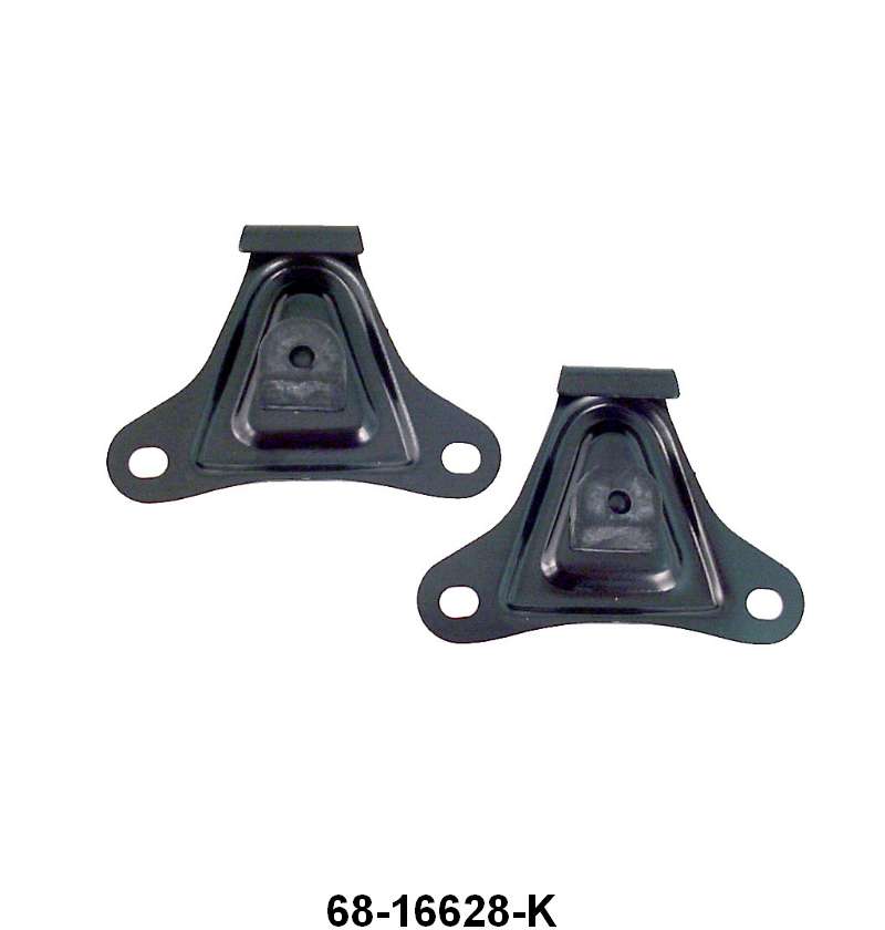 FRONT HOOD BUMPER & CATCH BRACKET - 36 PASS - BLACK