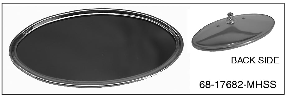 STAINLESS OVAL INSIDE MIRROR HEAD - 36-40 PASSENGER, 37-40 PICKUP