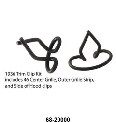 HOOD SIDE AND GRILLE TRIM CLIPS - 36 PASS   46 CLIPS