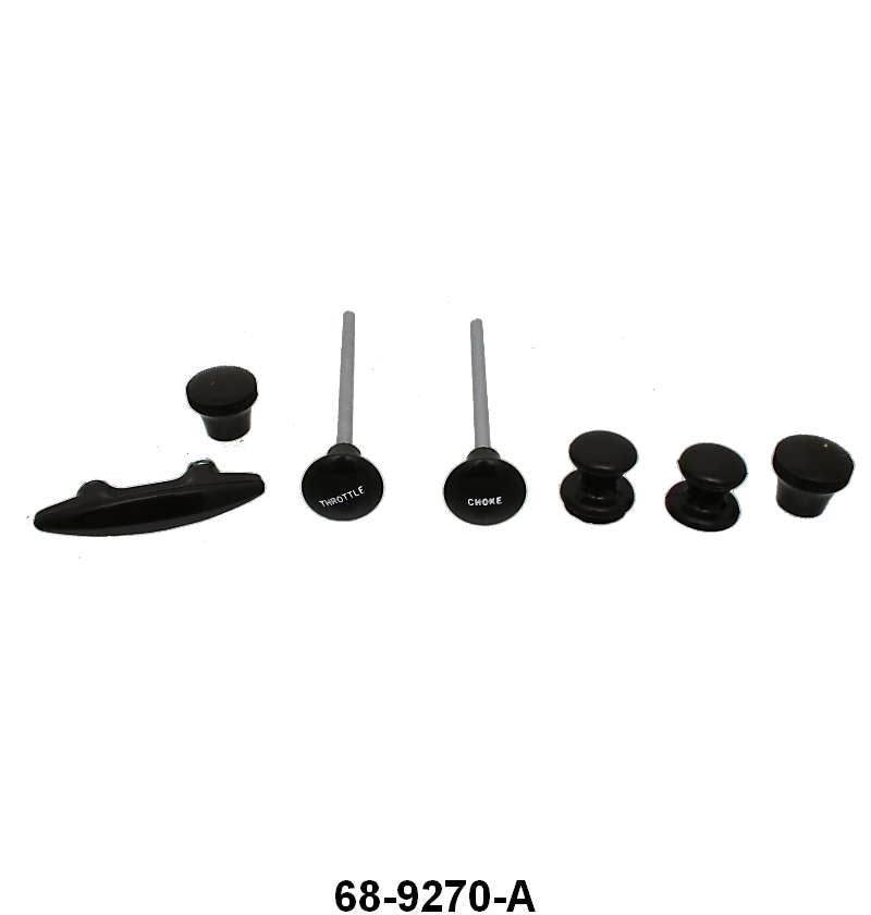 DASH KNOB KIT - EARLY 36 STD PASS DARK BROWN