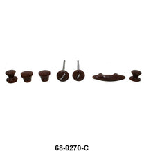 DASH KNOB KIT - LATE 36 PASS RED BROWN