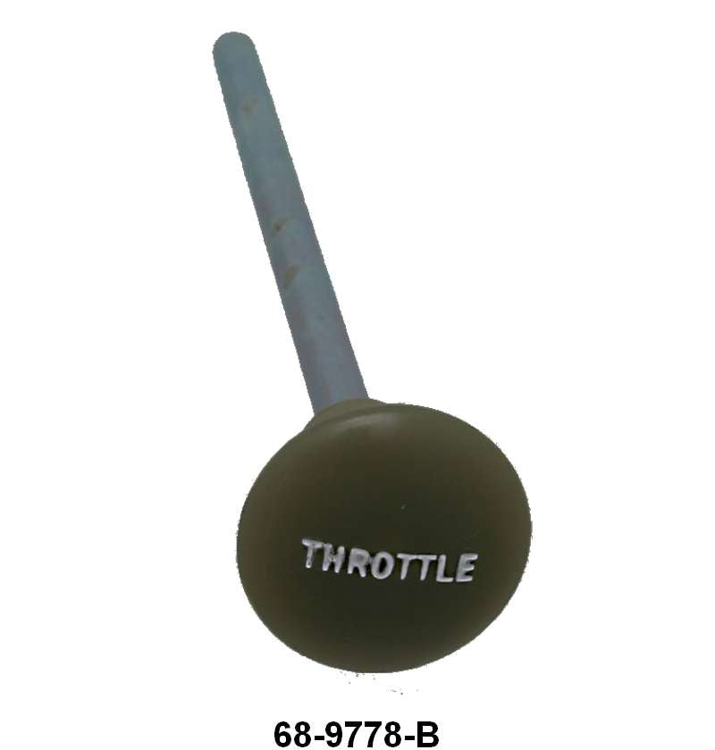 THROTTLE CABLE/ROD KNOB - EARLY 36 DLX PASS TENITE GRAY