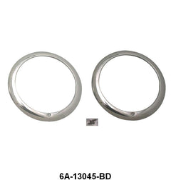 HEADLIGHT DOOR/BEZELS - 47-48 PASS 42-47 PU STAINLESS SMOOTH