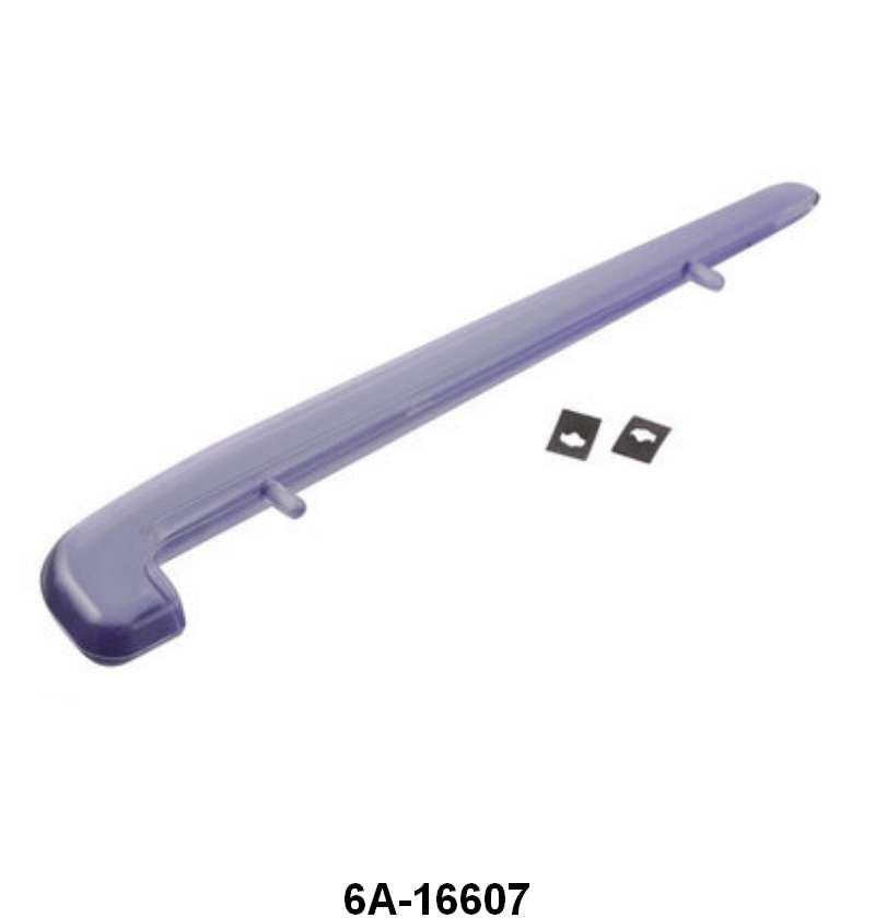 PLASTIC HOOD ORNAMENT INSERT - 47-48 PASSENGER BLUE