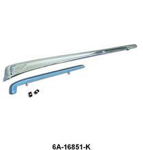 CHROME HOOD ORNAMENT - 47-48 PASS WITH BLUE PLASTIC INSERT