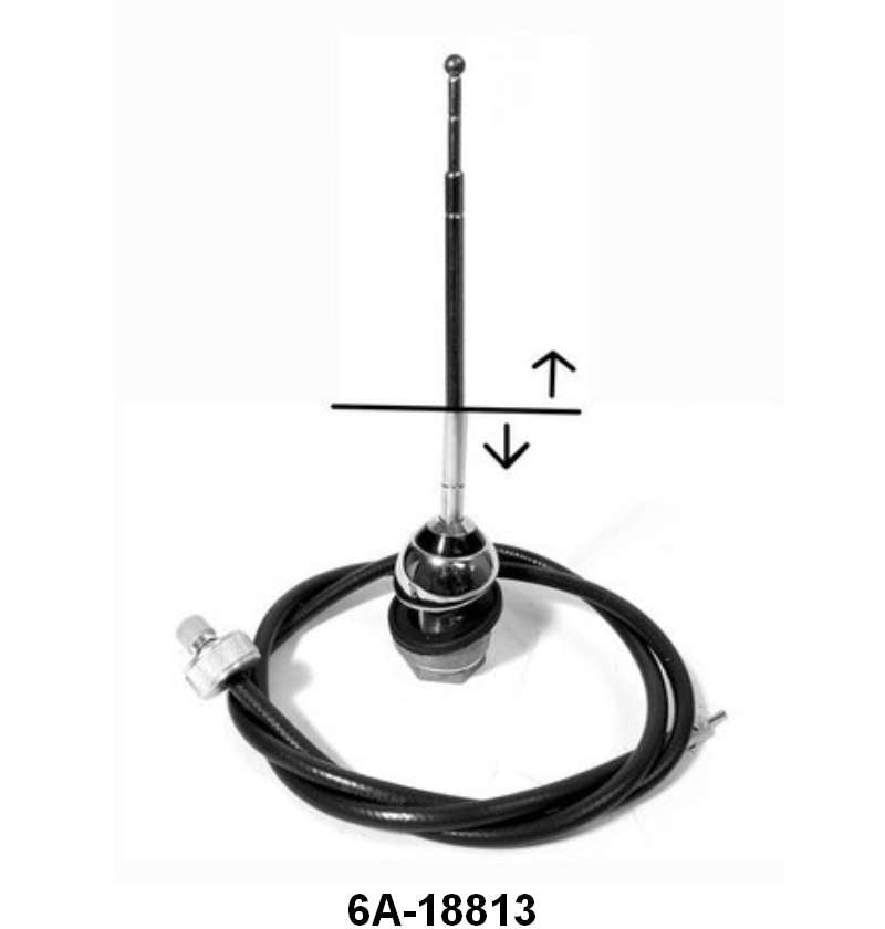 COWL MOUNT RADIO ANTENNA ASSEMBLY - 47-48 PASS/MERC, 48-52 F-1/F-3