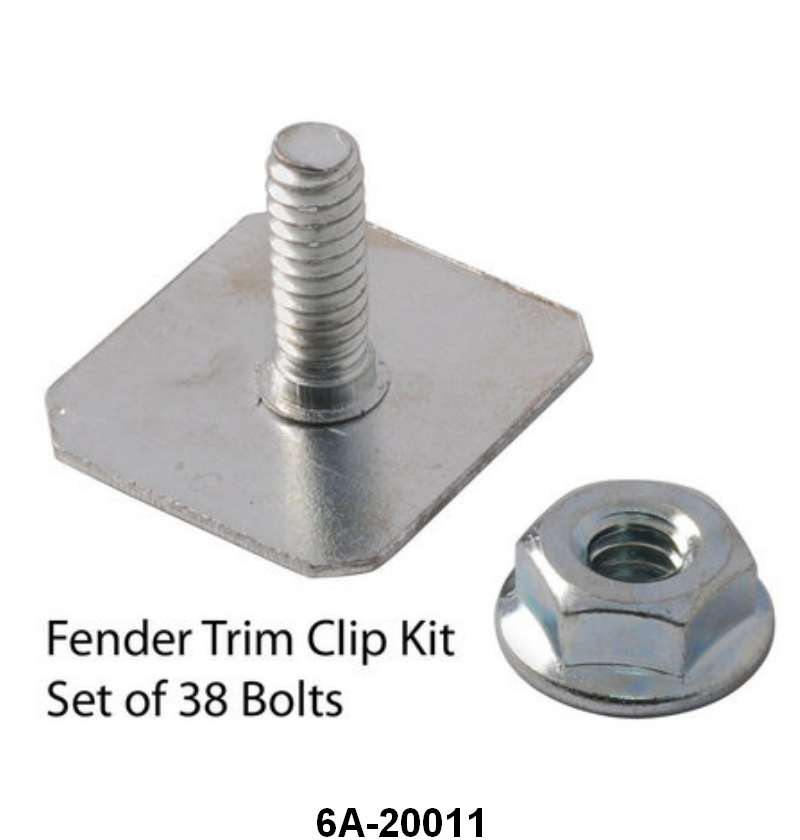 FENDER AND GRILLE TRIM CLIPS - 47-48 PASS FENDER, 42-47 PICKUP GRILLE 38 pcs
