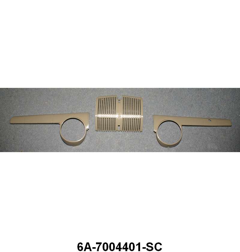 PLASTIC DASH PANELS - 47-48 PASSENGER GRAY TAN