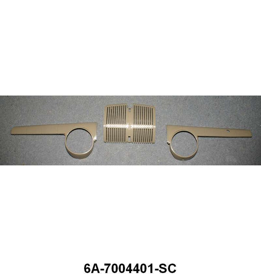 PLASTIC DASH PANELS - 47-48 PASSENGER GRAY TAN