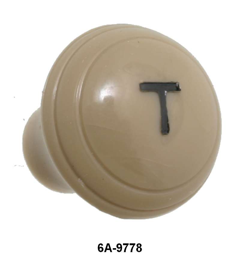 THROTTLE CABLE/ROD KNOB - 47-48 PASS GRAY TAN