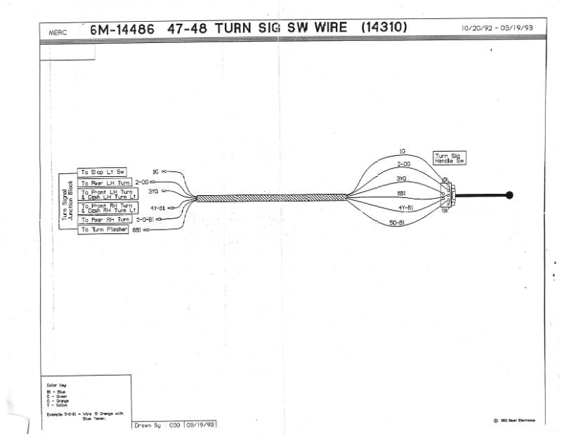 TURN SIGNAL SWITCH HARNESS - 47-48 MERCURY