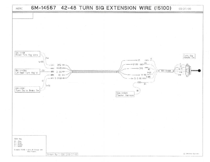 TURN SIGNAL EXTENSION WIRE - 42-48 MERCURY