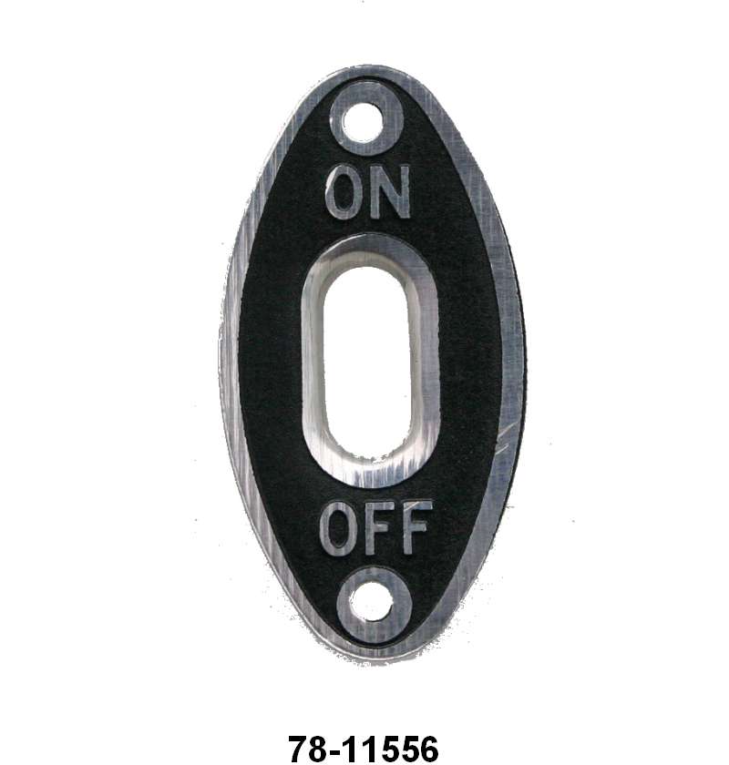 IGNITION SWITCH ON/OFF PLATE - 37 PASS, 40-47 PASS, 42-47 MERC