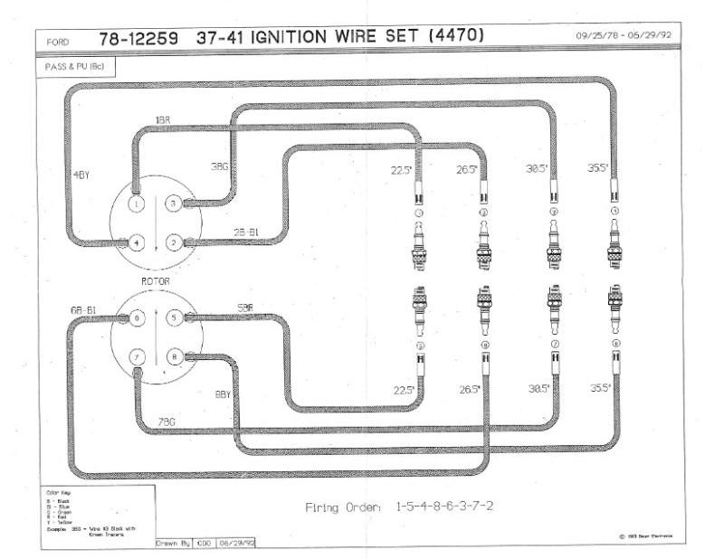 SPARK PLUG WIRE SET - 37-41 PASS/PU 39-41 MERC V8