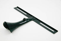 REAR LICENSE PLATE BRACKET - 37 PASS EXCEPT WAGON BLACK