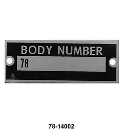 FIREWALL BODY NUMBER PLATE - 37 PASSENGER