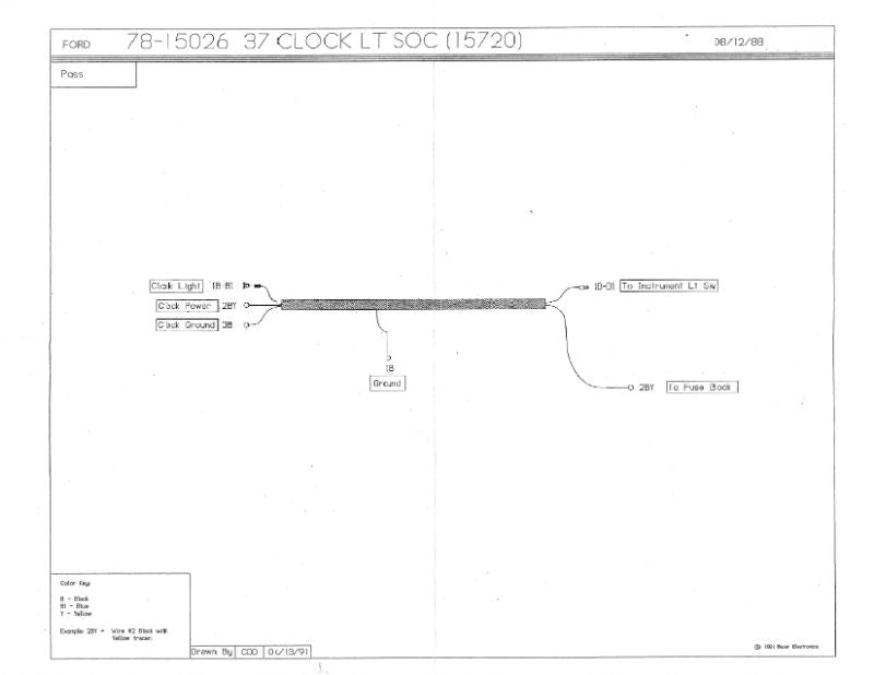 CLOCK WIRE & SOCKET ASSEMBLY - 37 PASS