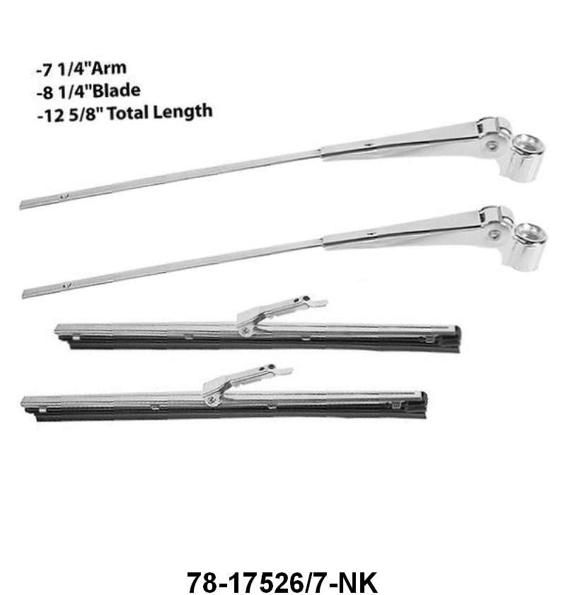 "HOT ROD" WIPER ARMS AND BLADES - 37-39 COUPE/SEDAN