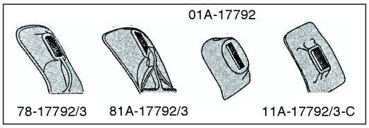 REAR BUMPER ARM GROMMETS - 37 ALL PASSENGER, 38-40 COUPE/CONVERTIBLE