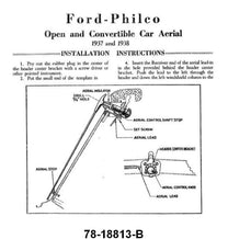 RADIO ANTENNA ASSEMBLY - 37 CONVERTIBLE/WAGON - ROOF MOUNT
