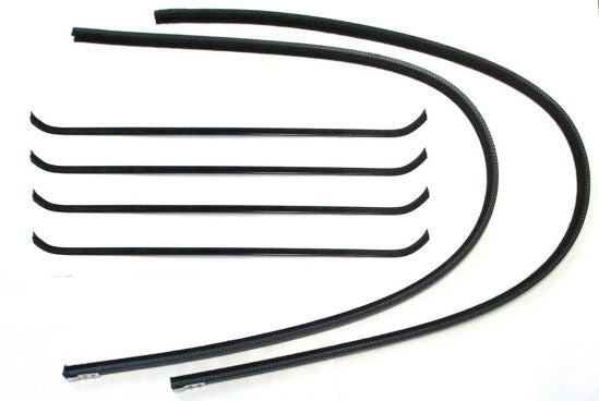 STAINLESS REAR DOOR WINDOW CHANNEL KIT - 37-38 4 DOOR SEDAN