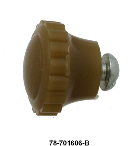 FRONT ASH TRAY KNOB - 37 DLX PASS YELLOW BROWN