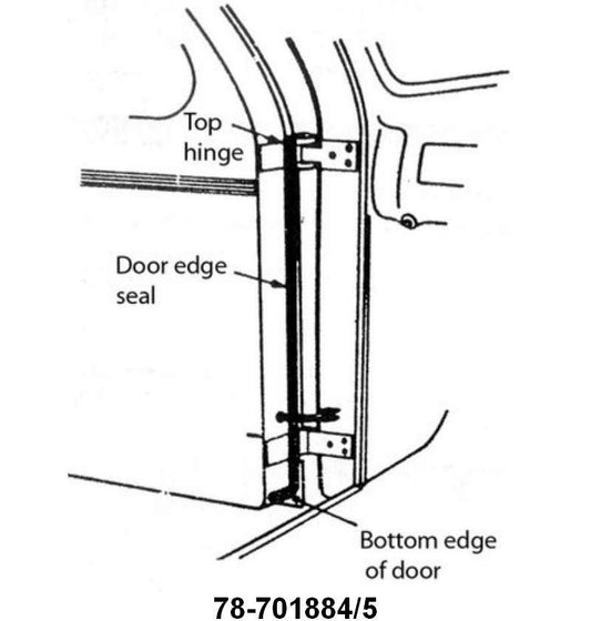 FRONT DOOR HINGE SEAL - 37 COUPE, SEDAN, CABRIOLET