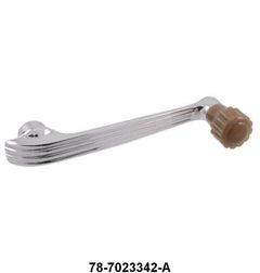 WINDOW CRANK - 37 PASS CHROME WITH LIGHT BROWN KNOB