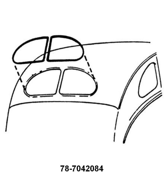 REAR/BACK WINDOW SEALS - 37 ALL PASS 38-40 COUPE 39-40 MERC CPE