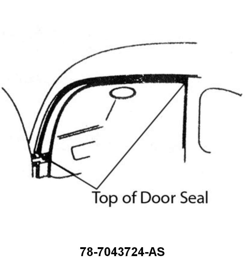 UPPER DOOR SEAL - 37-48 PASS & 41-48 MERC  COUPE/SEDAN/SEDAN DELIVERY