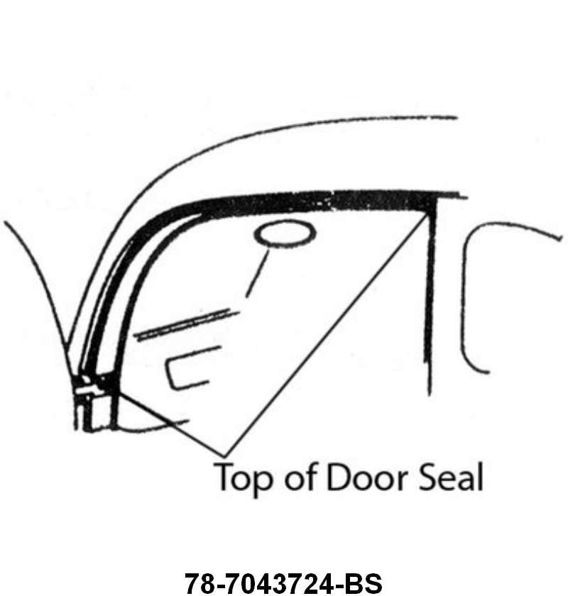 UPPER DOOR SEAL - 37-48 PASS & 41-48 MERC 4DR SEDAN