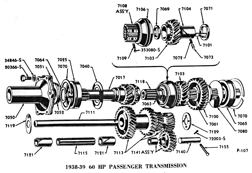 TRANSMISSION INPUT SEAL - 37-48 PASS, 39-50 MERC, 37-52 PICKUP 3spd