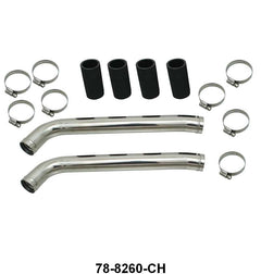 UPPER RADIATOR HOSE KIT- CHROME - 37-38 PASS 39 STD PASS 42-48 PASS, 42-47 PU
