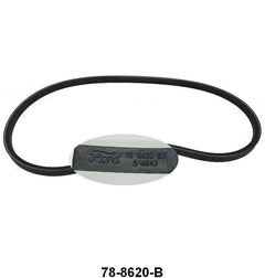 FAN & GENERATOR BELT - 37-41 PASS/PU, 39-41 MERC V8 EX 60 HP, MOLDED SCRIPT