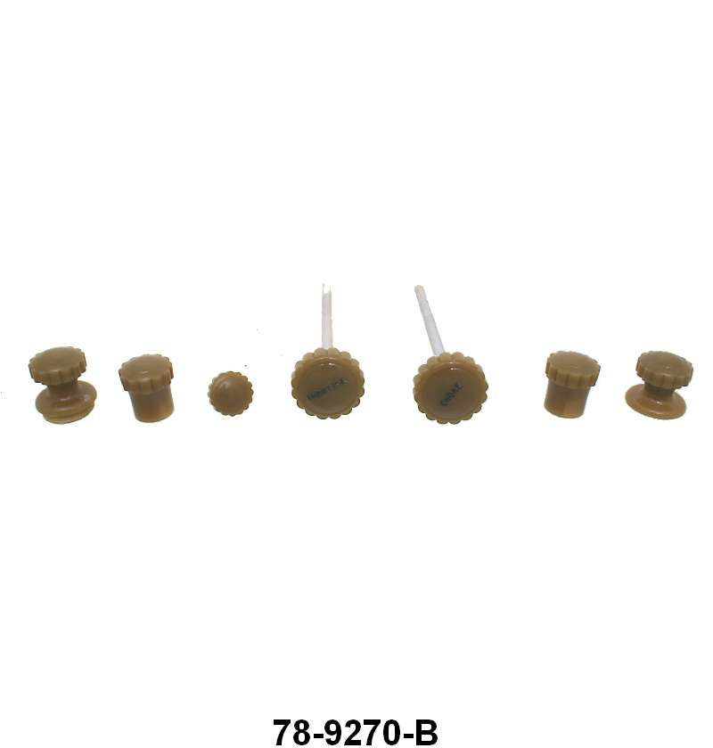 DASH KNOB KIT - 37 DLX PASS YELLOW BROWN